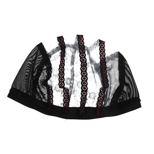 Vaguelly 1 Pieza Gorro Con Redecilla Ice Ribbon Gorras De Peluca Tres Accesorio Gorro De Peluca Para Hacer Pelucas Patas Buque De Vapor Estilo Agarre Bueno Acondicionamiento Black Nylon