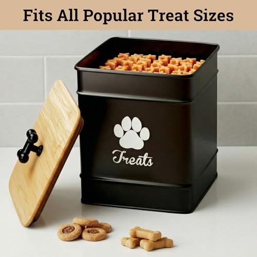 Image of Dog Treat Container Airtight, 6 inchW x 8 inchH, Powder Coated, 12 Cup Capacity