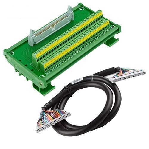 Gimax IDC50 IDE calbe, IDC50 to terminal block breakout board idc 50 connector PLC relay adapter IDC50 breakout board IDC40 data cable - (Color: IDC50 with 2M Cable)