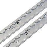 BXR 24' 2pcs Aluminum L-Track Rail, 24' L Track Rails Tie Down System - Secure Motorcycles,ATV,Use On Pickup Truck, RV, Open Trailer