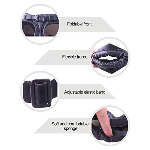 KKmoon Óculos de proteção retrô para motocicleta Óculos de patinete para ciclismo Proteção ocular à