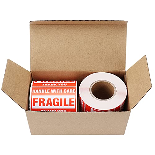 9527 Product 2'' X 3'' Fragile Stickers With Care Warning - Shipping Labels Stickers,500 Labels/Roll (1 Roll) #TOP5