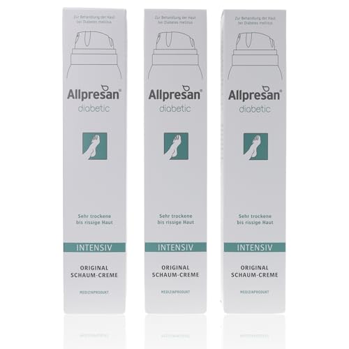 Allpresan diabetic INTENSIV Schaum-Creme - bei Diabetes mellitus - für sehr trockene bis rissige Fußhaut - 200 ml (3er Pack)