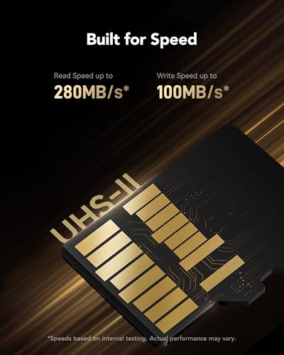 Image of Lexar GOLD 128GB Micro SD Card, microSDXC UHS-II Flash Memory Card, V60, U3, A1, C10 microSD Card, Up to 280MB /s Read, TF Card for Drone /Action Camera /UHS-II Portable Gaming Device (LMSGOLD128G-BNNNG)