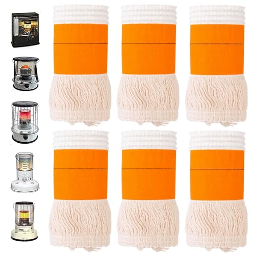 6 Pcs Docht Petroleumofen Innenräume, Ersatzdocht Petroleum Heizung Dochte Kerosin Heizer Petroleumheizer Heizstrahler Ofen Docht Rauchfrei Heizung Ersatz Dochte, Langlebiger Docht （95xt2.5x180mm）