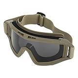 RATCHROLL 1 Pc Universal Motorcycle Goggles Dimmable Sunglasses UV Protection Khaki TPU PC