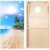 Professional Cornhole Board Set 4x2 Regulation Size Cornhole Set with No Bounce & 8 Bean Bags Corn Hole Boards Bean Toss Game for Adults Outdoor Lawn Outside Backyard Games