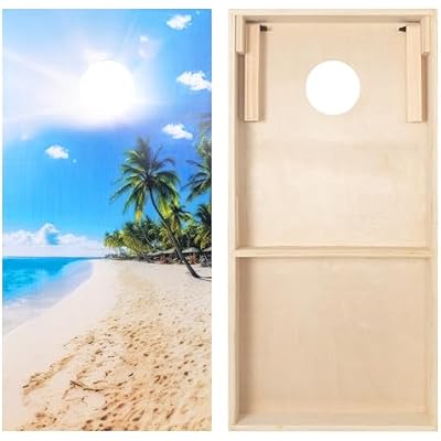 Professional Cornhole Board Set 4x2 Regulation Size Cornhole Set with No Bounce & 8 Bean Bags Corn Hole Boards Bean Toss Game for Adults Outdoor Lawn Outside Backyard Games