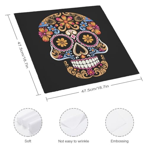 Servilletas de Tela con Calavera Dibujada a Mano, 4 PZS miniatura 2
