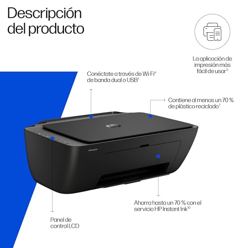 Miniatura 5 de HP DeskJet 2920, Impresora Multifunción de Inyección de Tinta a Color | Wi-Fi de Doble Banda, Panel LCD, HP Smart App, Impresión, Copia y Escaneo, 3 Meses de Instant Ink incluidos, Negro