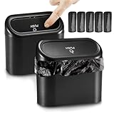 WAYAMY Portátil Cubo de Basura para coche, Mini Cubo de Basura para Coche con Tapa, Automóviles Accesorios Cubeta， Auto...