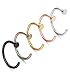 Besteel 20G 5pcs Hoop Nose Ring Stainless Steel Jewelry Body Piercing Set for Women 6mm Inner Diameter
