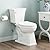 Signature Hardware 482466 Benbrook 1.28 GPF Two Piece Elongated Toilet - ADA Compliant, Elongated Seat Included - White/Chrome Lever