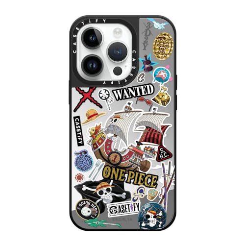 CASETiFY MagSafe Ή~[ iPhone 14 Pro P[X [ː / 1.5m̗NA / One Piece ] - Vo[ (ubNop[) - ONE PIECE 25th Straw Hat Crew 