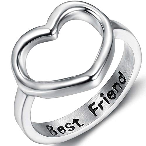 Jude Jewelers Stainless Steel Open Heart Karma Best Friend Statement Promise Anniversary Ring