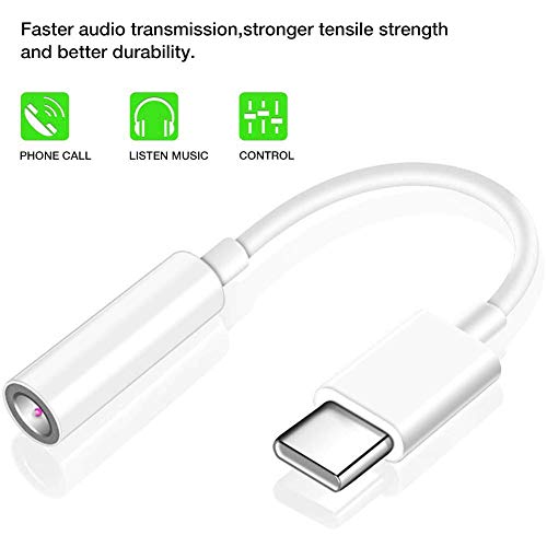 USB C to 3.5mm Aux Cable, USB C to 3.5mm Adapter Headphone, Type C to 3.5mm Audio Adapter Type C Audio Connector Hi-res Chipset for iPad Pro/Google Pixel/Pixel 2/2XL/3/Huawei/Samsung/Moto Z/Z2-2 Pack - Thumbnail 4