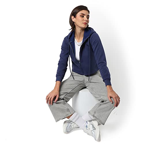 Image of PINACOLADA Women Cotton Zipper Sweatshirt Relaxed Fit for Casual Wear | Full Sleeves | Stylish Sweatshirt Crafted with Comfort Fit and High Performance for Everyday Wear