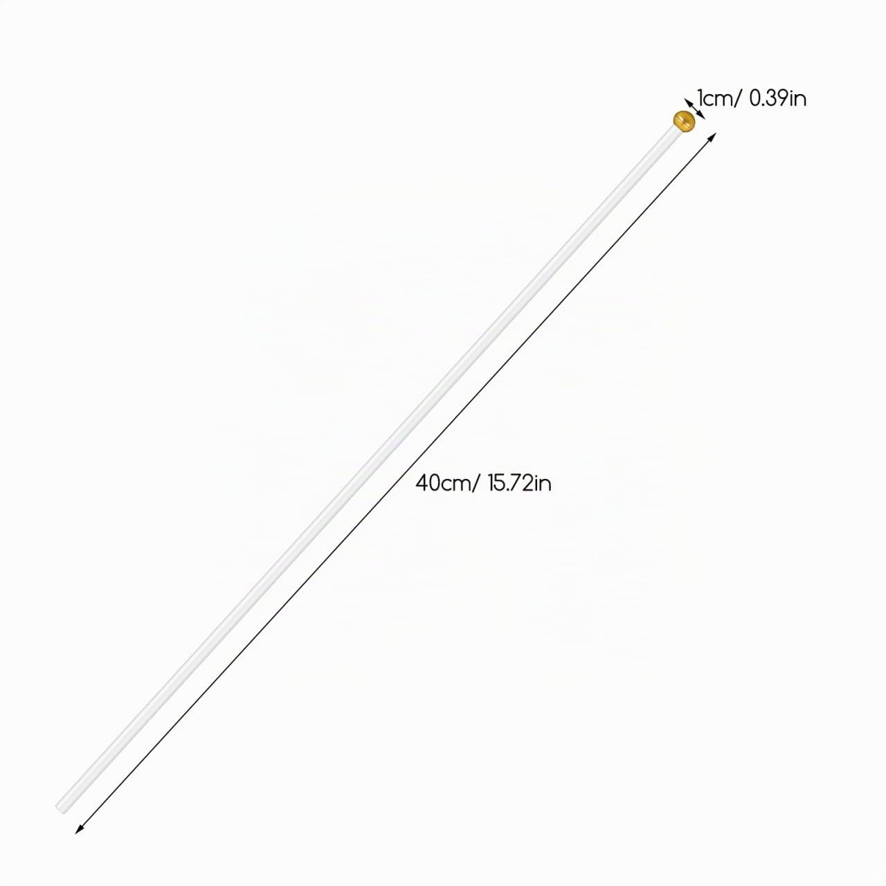Yardwe 50 PièCes MâT De Drapeau en Plastique Rigide Portable LéGer pour Bureau ÉCole RéUnion DéCoration ExtéRieure 40cm