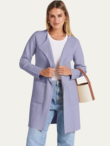 Image of ANRABESS Womens Cardigan Sweater Open Front Knit Long Coatigan Dressy Casual Jacket Coat 2026 Fall Outfits Classy Clothes