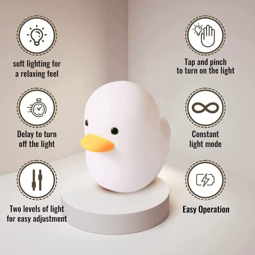 Duck Night Light| Cute Animal Lamp And Touch Night Light| Light With Timer | Bedside Night Light #TOP1