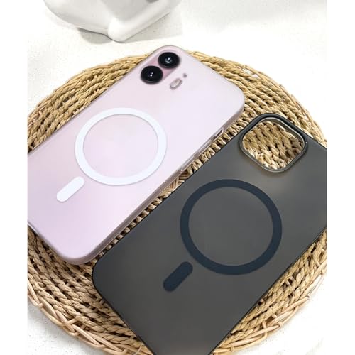 Image of COLORflow Back Cover Compatible with Nothing Phone 2 5G | Black Matte Finish | MAG-Safe | Slim Soft Touch Case with Anti-Slip Grip & Camera Protection