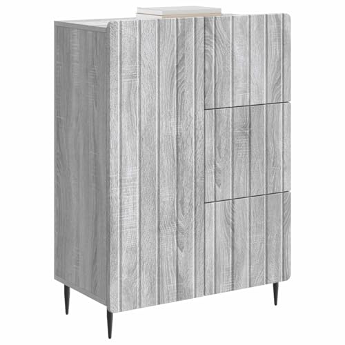 vidaXL Aparador Gris Sonoma 66 x 34,5 x 91,5 cm Madera de Ingeniería
