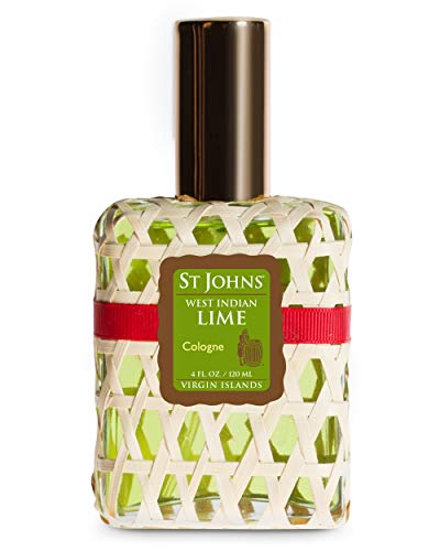 West Indian Lime Cologne for Men. 4 Oz Spray Cologne Fresh Lime in Signature Bottle. St Johns Fragrance Company