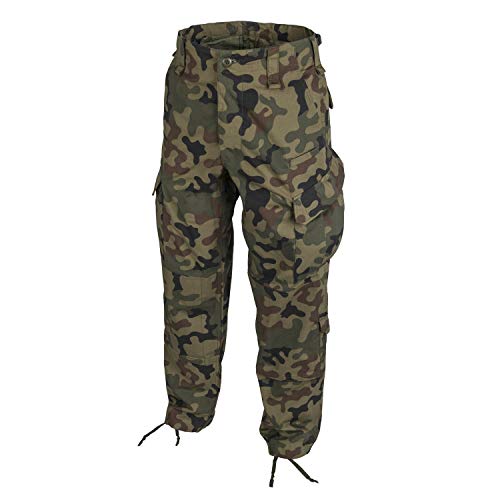 60% cotone, 40% poliestere Helikon-Tex CPU Pantaloni combat Patrol uniforme Ripstop PL Woodland, XXS/Long