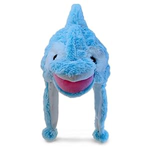 Puzzled Brown Moose Plush Hat – Super Soft Warm Hat With Ear Flaps, Cozy Fleece Winter Hat For Kids & Teens – One Size