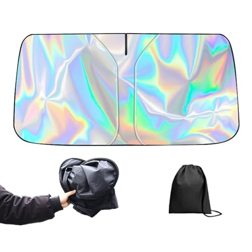 1 Visiera Parasole Per Auto E 1 Custodia, Scudo Termico Per Protezione Solare, Visiera Per Parabrezza, Attrezzatura Per Protezione Solare Per Auto, Accessori Per Auto