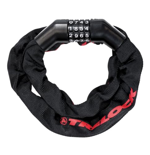 TRELOCK BC 360 Code Kettenschloss – Länge 110 cm – Kettenglieder 6 mm – Sicherheitsstufe 8 – Frei einstellbarer Code