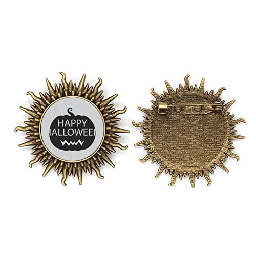 Broche Halloween noire citrouille métallique Sonne Haken pour customiser une veste