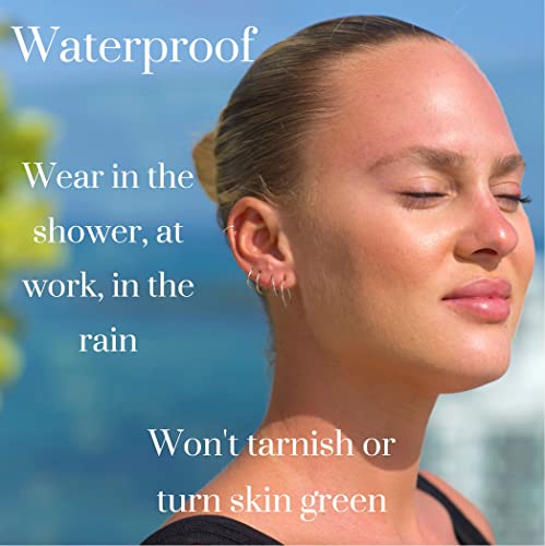 Solid Sterling Silver Hoops | Thin Sleeper Hoop Earrings for Women Sleepers Endless Wire Earrings for Sleeping Hypoallergenic Sleep Small Tiny Real Silver Earring Hoops Huggie Dainty | Handmade in FL2