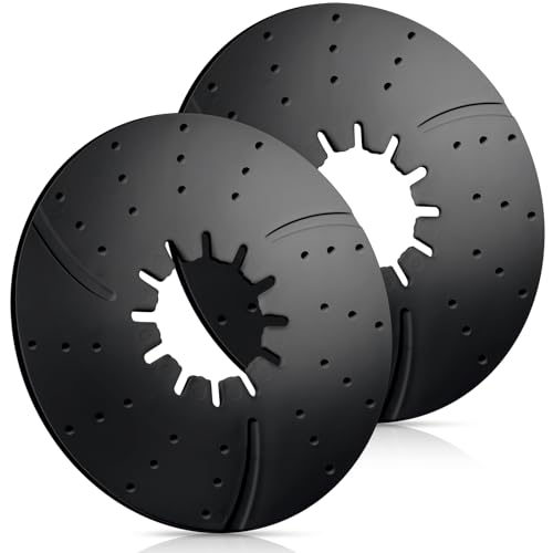 Threlaco 2 Pack 5th Wheel Hitch Lube Plate 10 Inch RV Camper Trailer Fifth Wheel Plate Disc Accessories for Trailer Safety Kit 3/16 Inch Thick Black