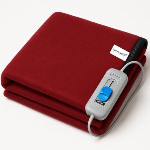 Image of Superior ISO Certified & ZED Certified Electric Under Blanket |Bed Warmer with Multiple Heat Controls (Body, Foot, High, Low)| Shock Proof | Single Bed Size (150cmx80cm) | 10 Year Warranty