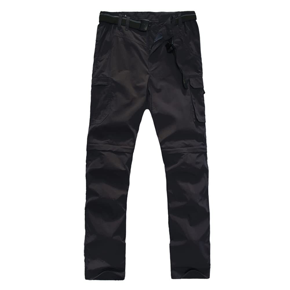 JOMLUN Pantaloni da trekking da uomo, con chiusura lampo, leggeri, traspiranti, ad asciugatura rapida, rimovibili, funzionali, elasticizzati, estivi