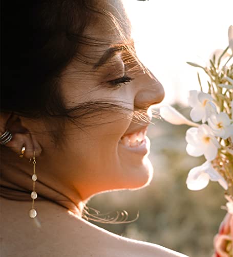 Long Pearl Dangle Earrings for Women Simple Long Drop Pearl Dangling Earrings Bridal Wedding Prom Birthday Gifts Jewelry4