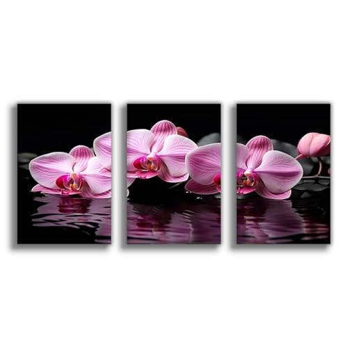 Poster toile orchidée en fleur 50x75 cm décoration murale chambre