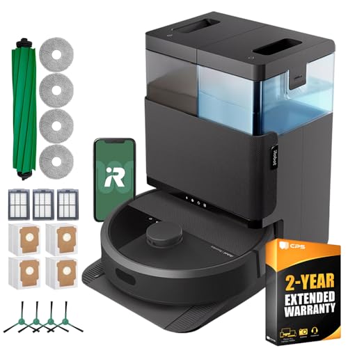 iRobot G185020 Roomba Plus 405 Combo Robot + AutoWash Dock Bundle with Deco Essentials 16Pcs Replacement Kit and CPS 2 YR Enhanced Protection Pack
