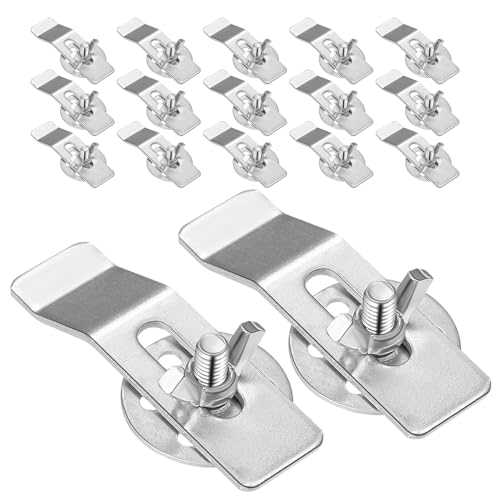 DOITOOL 20 piezas Kit Clips Fregadero Acero Inoxidable Soportes Montaje bajo Encimera Grapas Resistentes para Instalación Cocina y Baño Sujeción Estable y Discreta