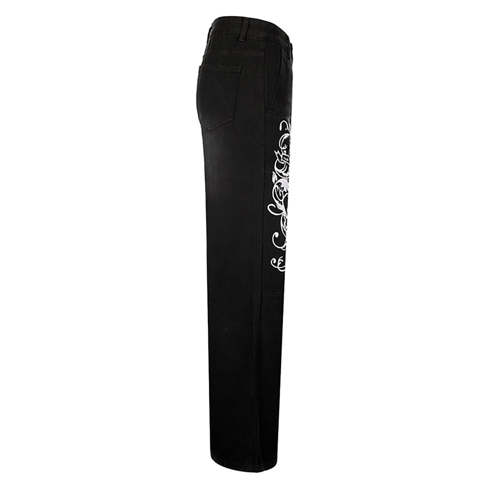 Jeans da donna a vita alta, jeans da donna, a vita alta, per adolescenti, ragazze, Y2k, Baggy Boyfriend, Bootcut in tessuto, Hip Hop anni '90, streetwear denim, pantaloni da donna, elasticizzati,