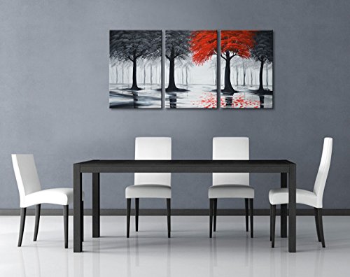 Everfun Art Extra Large Handmade Landscape Oil Painting On Canvas Modern Forest Wall Art Contemporary Artwork #TOP4