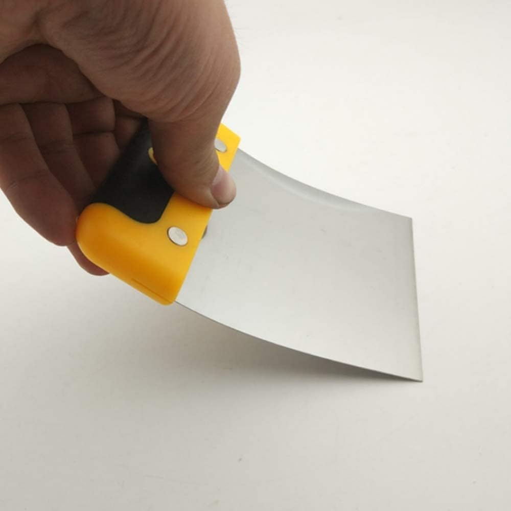 Spatule Enduit,4 pcs Spatule de Peintre Multifonction en Acier Inoxydable-Grattoir Multifonction avec Plaque de Frappe - Grattoir à Peinture avec Poignée Antidérapante