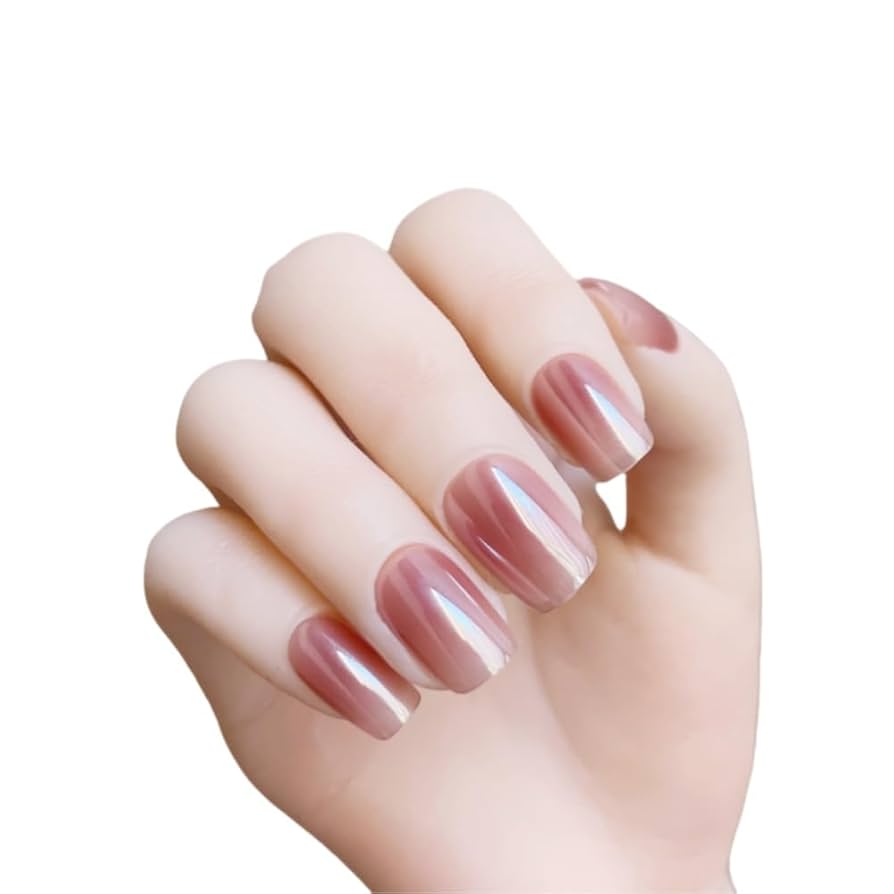 Amazon | Kokowomite Nails ネイルチップショート チークネイル