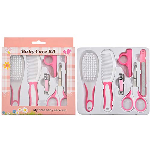 KINTRADE 6 Piezas Kit de Cuidado Diario para el Cabello de uñas para bebés Set de manicura y Cepillo de Aseo para niños recién Nacidos
