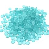 Flat Glass Marbles for Vases - 5 LB Frosted Aqua Blue Decorative Stone Beads for Vases, Crafts, Colo
