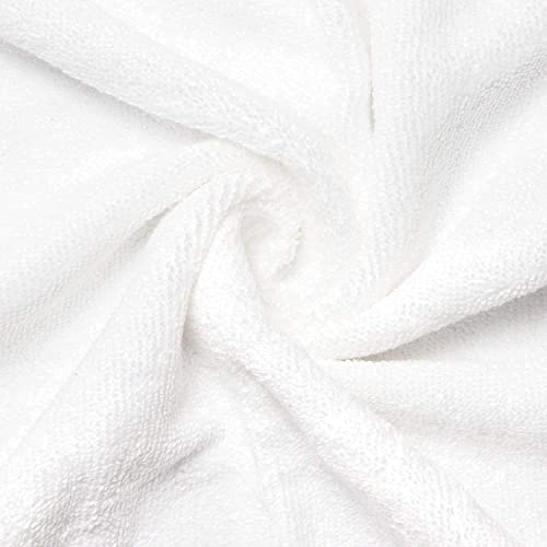 Image of Very Soft K.S. Collection Silverline Love Touch Fresh Loom 300 Gsm 100% Cotton Face Hanky, Face Towel, Handkerchiefs (10X10 Inch Solid White 10 Pieces)