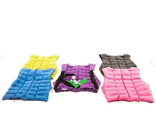 Chaleco térmico de semillas con retención de frío y calor, Funda lavable, elige tu color. (MORADO)