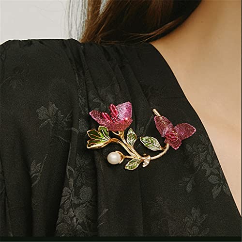 Broche fleur rhododendron de tempérament, épingle de robe raffinée - 4
