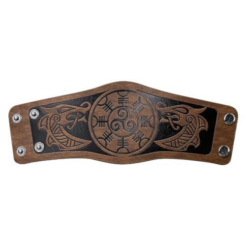 Bracelets médiévaux en cuir AZORA, manchons robustes aux finitions soignées
